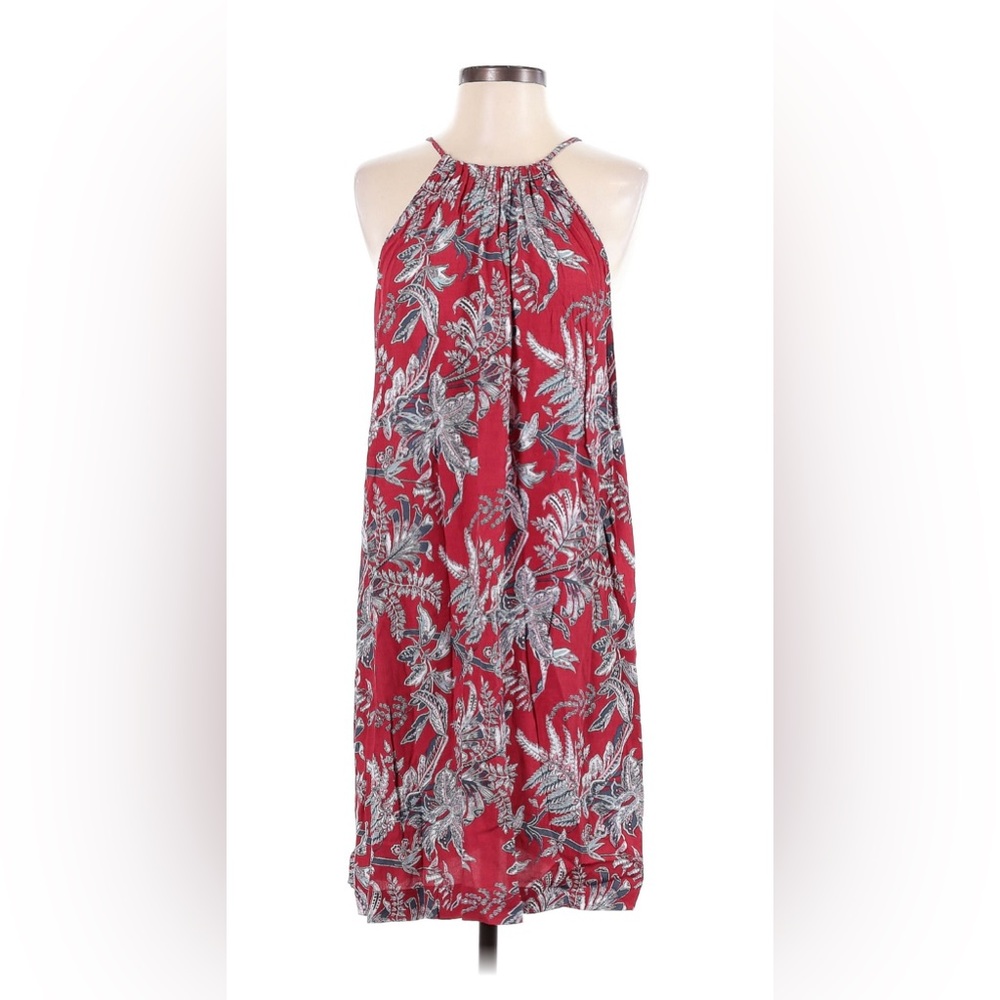 Red/White Halter Summer Dress